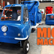 A photo of a P50 cars replica Peel with the caption "Micro Machines"